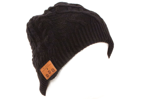 Tenergy Bluetooth Beanie Twisted Cable Knit ( Black )