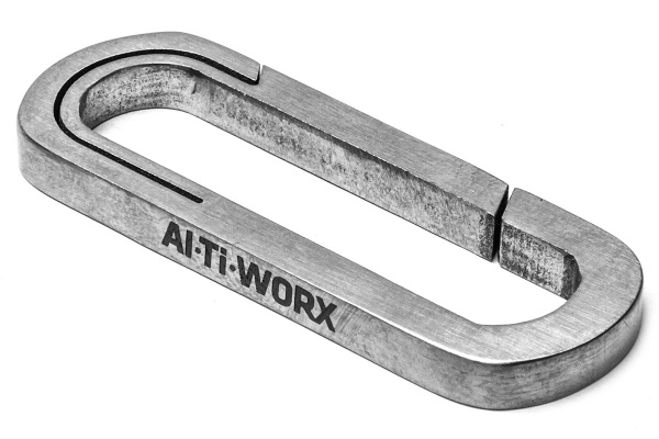 Altiworx Titanium Uniclip Carabiner Polished ( Silver / 90mm )
