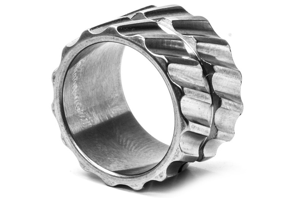 Altiworx Titanium Helical Ring Polished ( Silver / 11 )