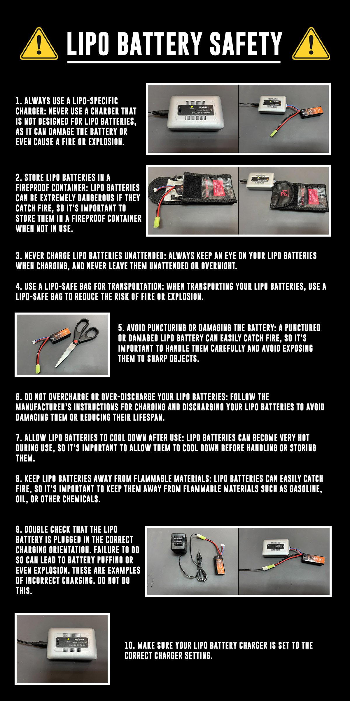 Airsoft LIPO Battery Safety information image LIPO Battery Safety information image