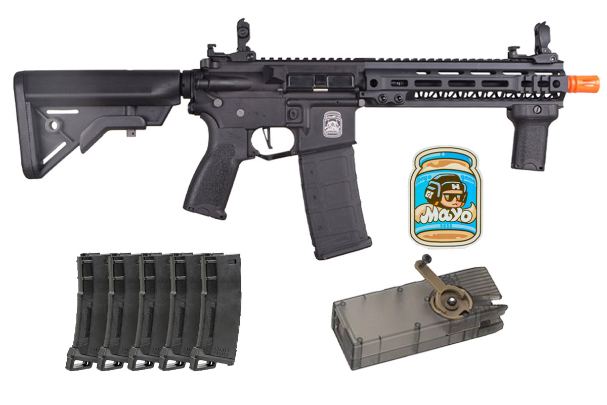 MAYO GANG MGC4 M4 FULL METAL W/ ETU AEG AIRSOFT GUN COMBO 4 FEATURING LANCER TACTICAL HIGH