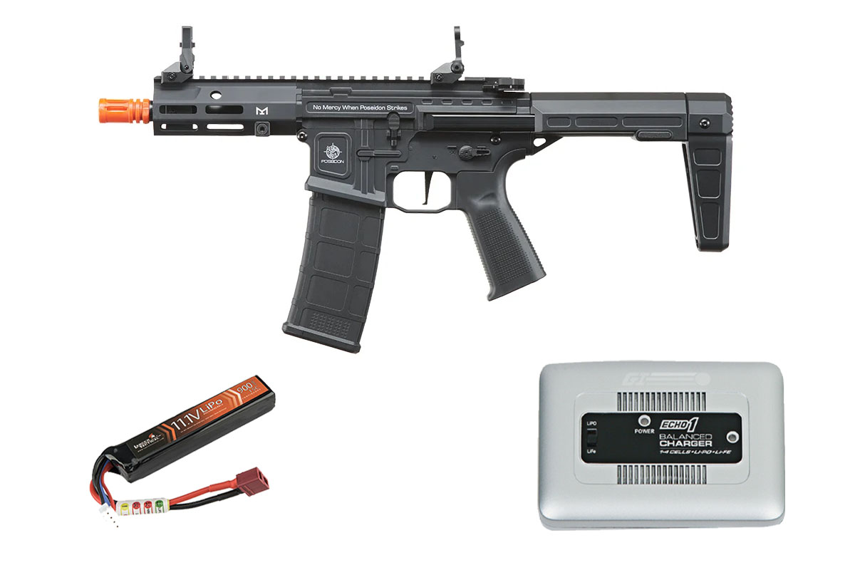 Poseidon Punisher 6" QRF w/ Aether v2 AEG Airsoft Rifle Battery