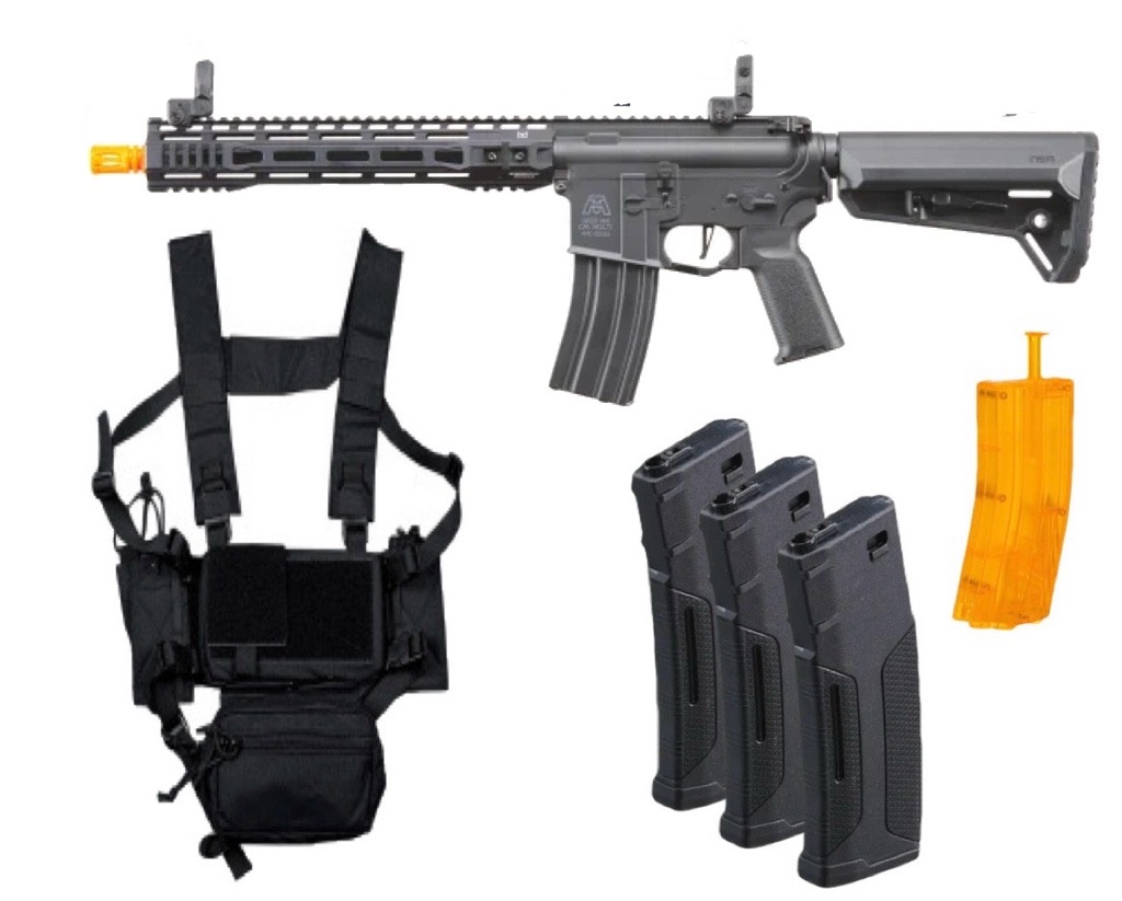 BG Defense Type-A SPR 12" Gen 2 AEG Rifle by LT Tactical Combo