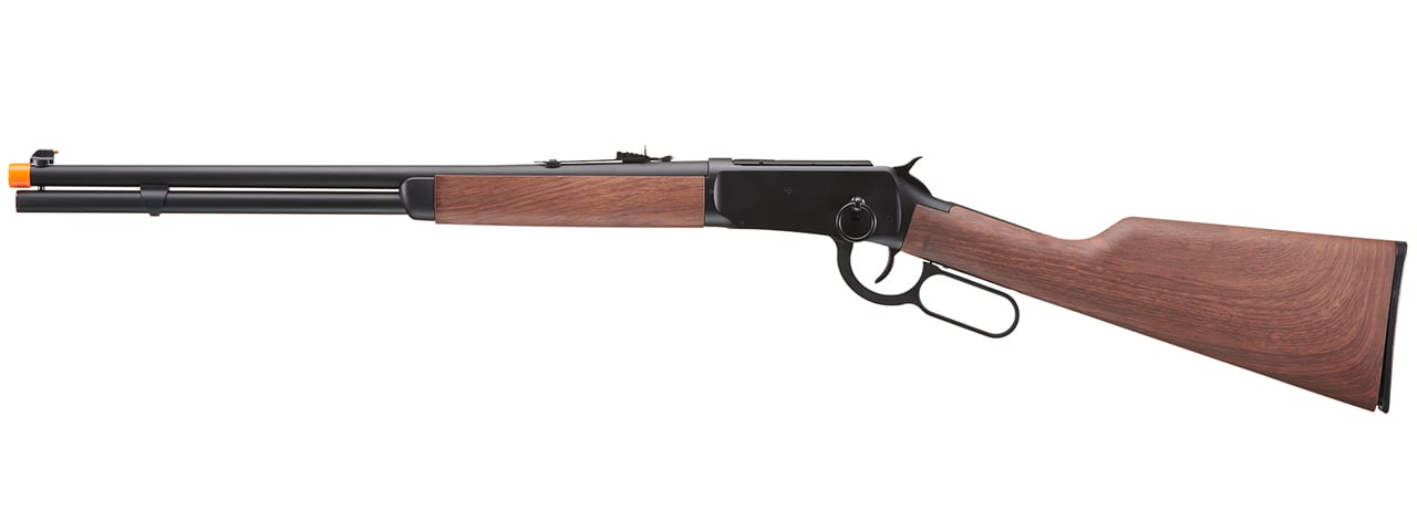 Double Bell M1894 CO2 Powered Lever Action Airsoft Rifle (Black / Imitation  Wood)
