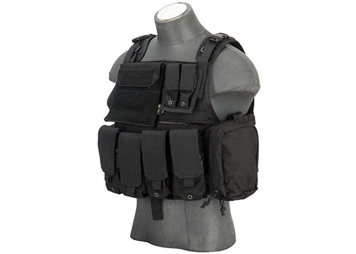 Flyye Industries 1000D Cordura MOLLE Plate Carrier w/ Pouches ( Black / L )
