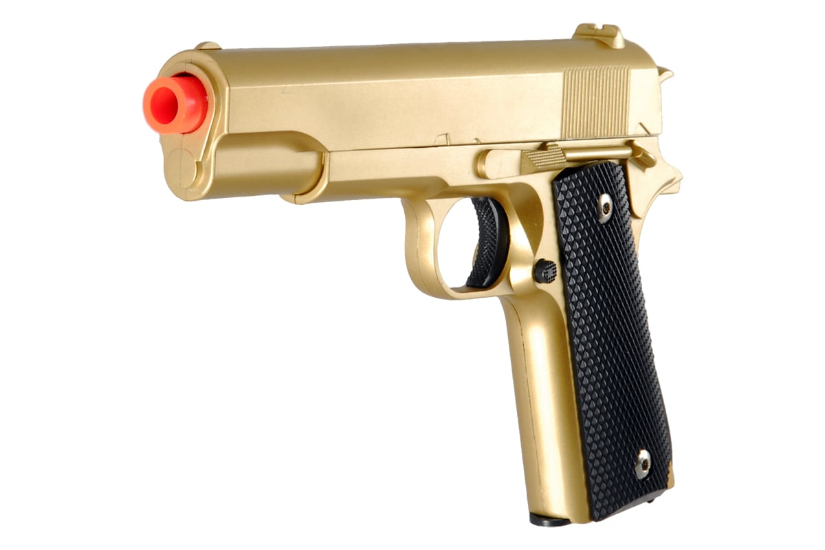 Uk Arms G13g 1911 Spring Airsoft Pistol Gold