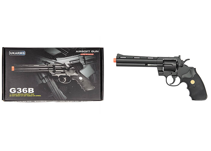 Uk Arms G36b Spring Revolver Pistol Black