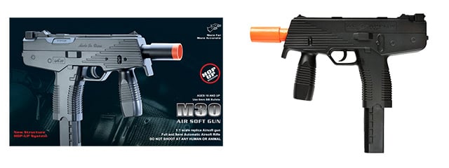 UK Arms M30 TMP Spring Airsoft SMG ( Black )
