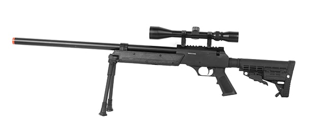 Airsoft Sniper Rifle with Scope and Bipod - Black Ops - Black Ops USA