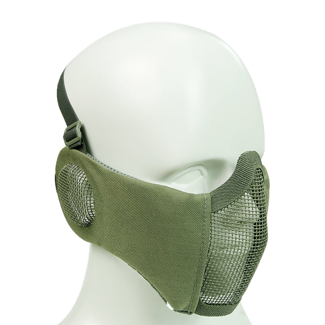 Airsoft Face Mask Half Metal Wired Steel Mesh Iron Face Green 