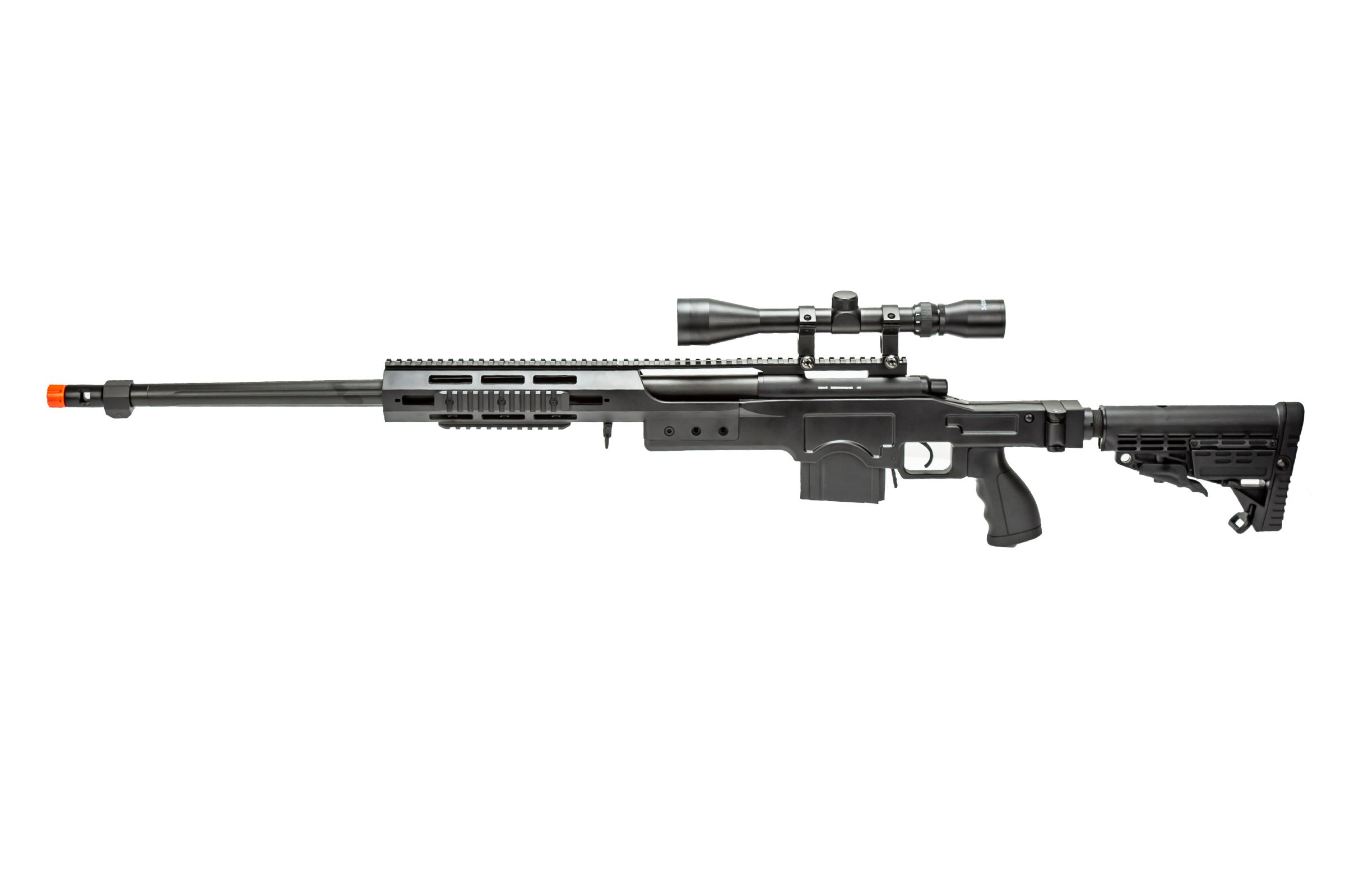 WellFire MB4412B Bolt Action Airsoft Sniper Rifle ( Black )