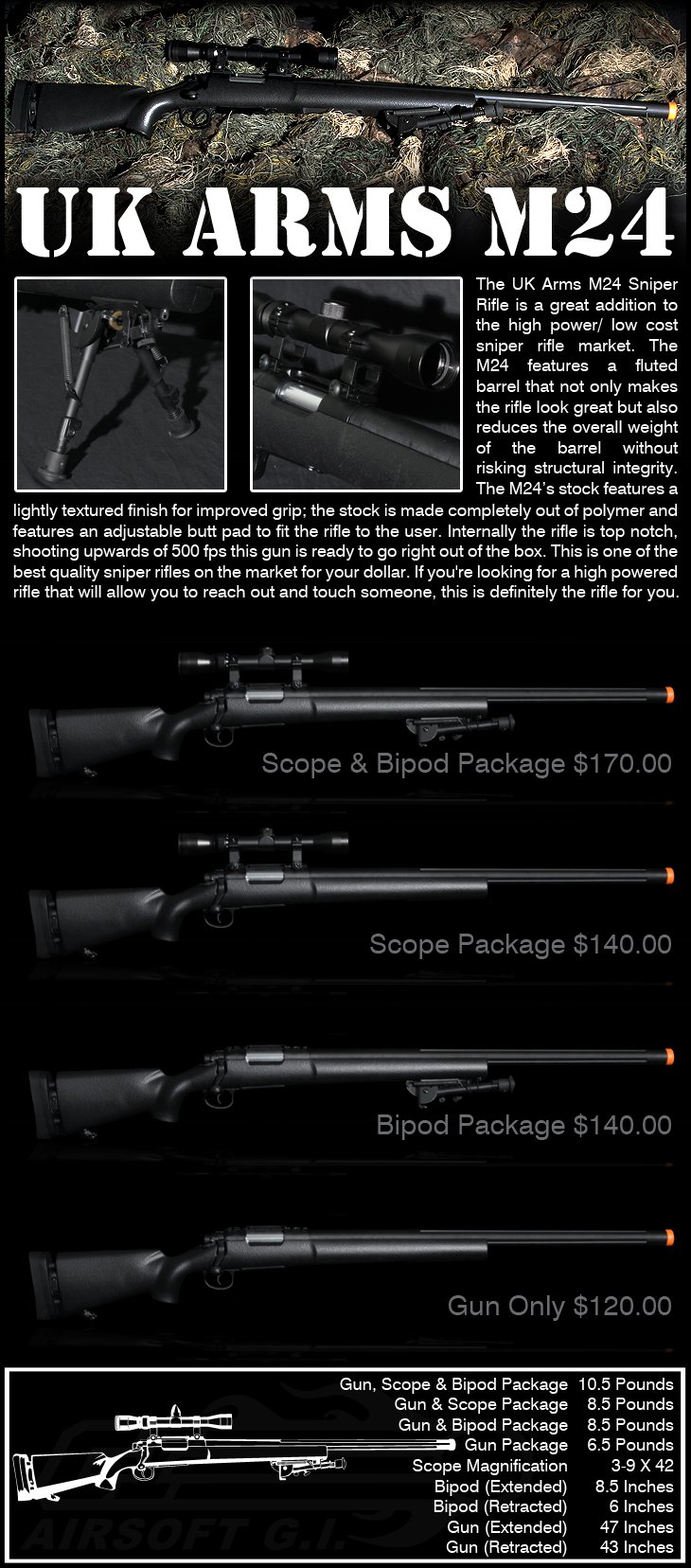 UK Arms M24 Sniper Rifle