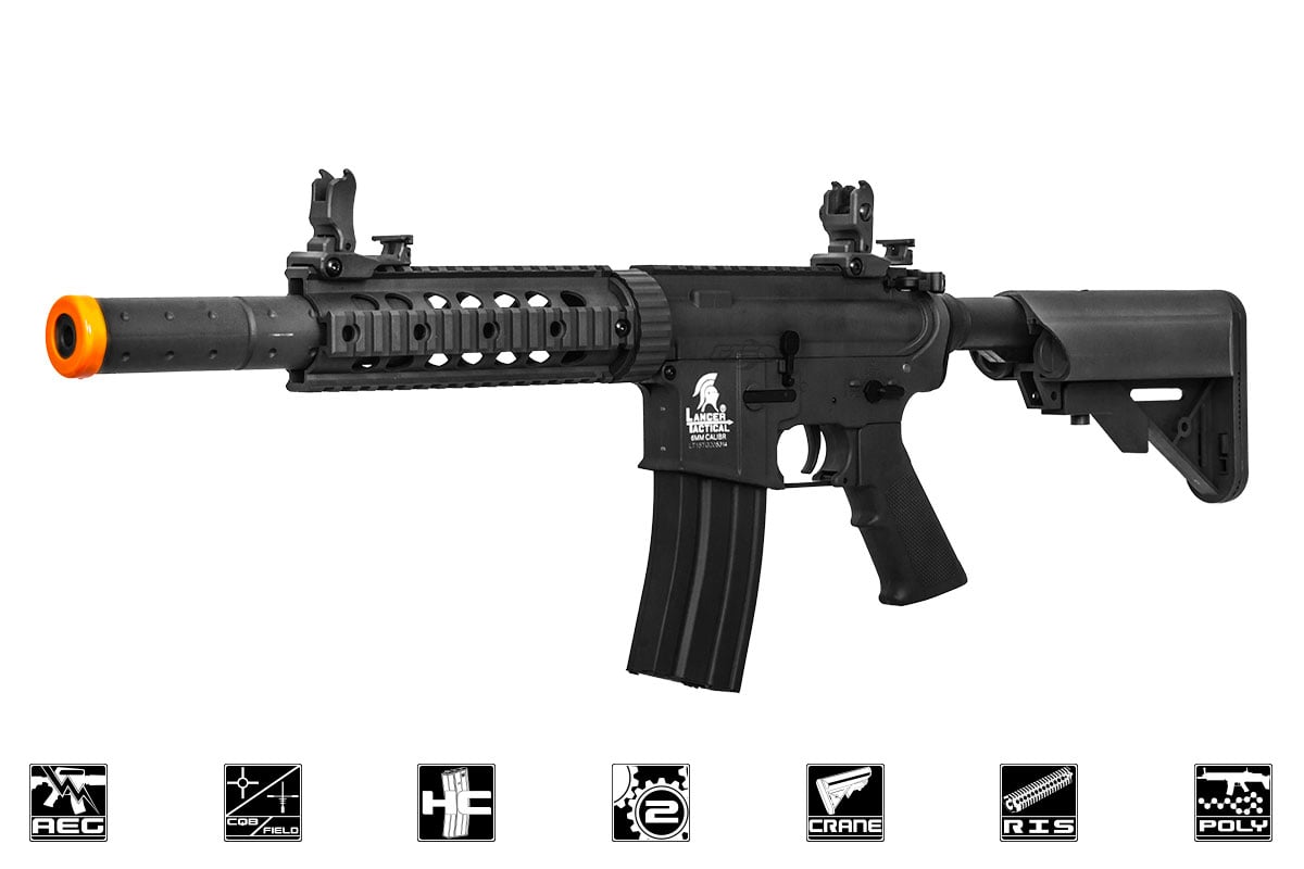 Airsoft submachine gun Lancer Tactical LT-15 M4 Gen2 SD Combo AEG