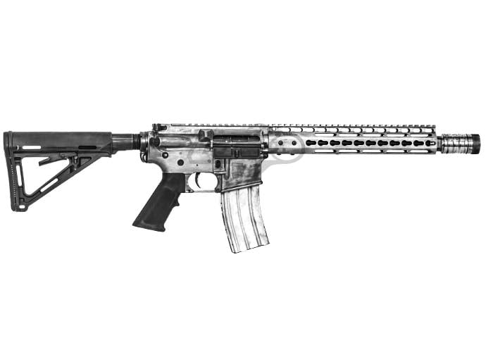 Airsoft GI Custom M4 Quicksilver AEG Airsoft Rifle