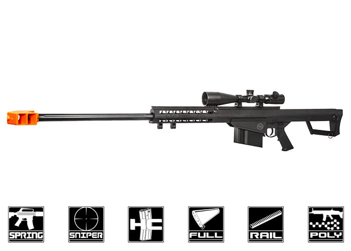Lancer Tactical LT20B M82 Spring Sniper Airsoft Rifle ( Black )