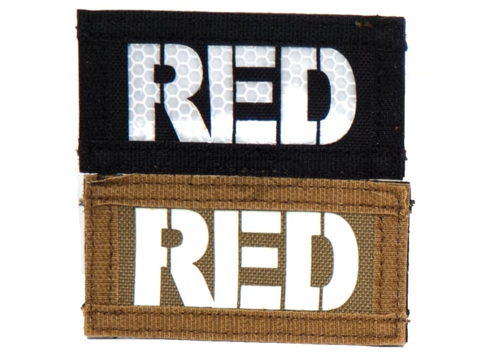 Emerson RED Reversible Velcro Glow In Dark I.R. Patch ( Brown / Black )
