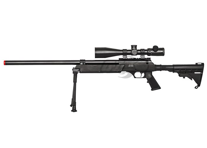 WELL ASR SR-2 Single Bolt Action Airsoft Spring Sniper Rifle w/Scope & Bi-pod 