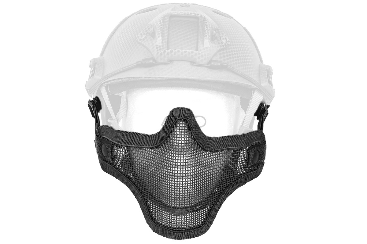 Emerson Tactical Helmet Version Metal Mesh Half Mask ( Black )