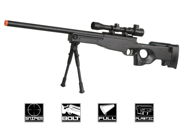 Double Eagle M59P Bolt Action Spring Sniper Airsoft Rifle ( Black )