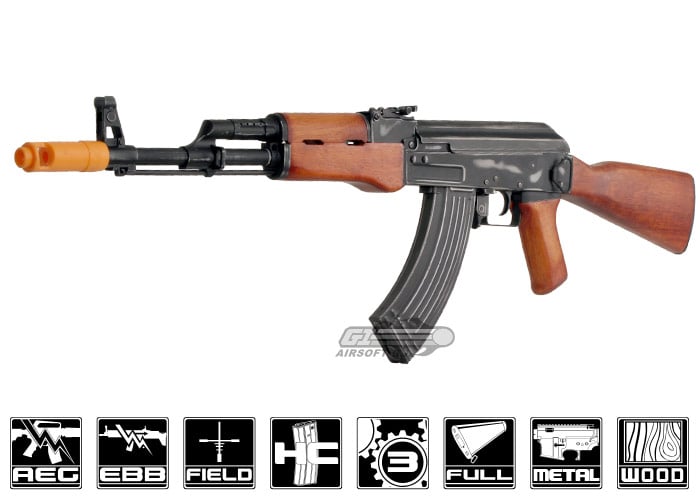 Javelin Airsoft Works AK-47 Battle Veteran Series Electric Blowback AEG  Airsoft Rifle ( Black / Wood )