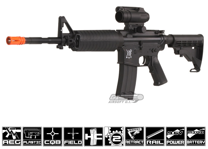 SRC M4A1 Carbine AEG Airsoft Rifle Battery & Charger Package