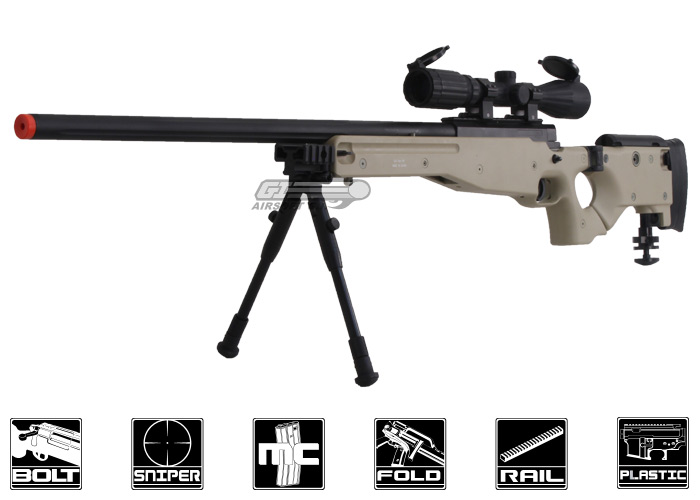 Well MB08 Bolt Action Sniper Airsoft Rifle ( Tan )