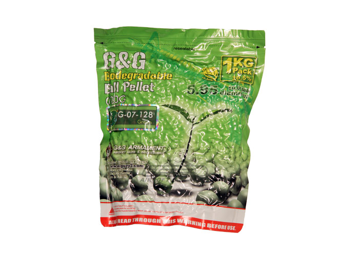 G&G Biodegradable .20g 1kg. 5000 ct. BBs ( OD Green )