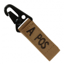 Condor Outdoor Blood Type Key Chain (Coyote Brown/Choose an Option)