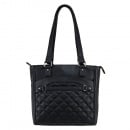 VISM Concealed Carry Quilted Tote (Black)