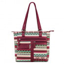VISM Concealed Carry Printed Tote (Burgundy)