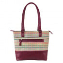 VISM Concealed Carry Woven Tote (Burgundy)