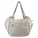 VISM Concealed Carry Quilted Hobo (Grey/Large)