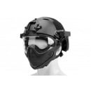 WoSport Pilot Helmet with Steel Mesh (Black)