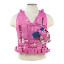 VISM Childrens Tactical Crossdraw Vest (Pink Camo/XS - S)