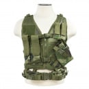 VISM Childrens Tactical Crossdraw Vest (Woodland Camo/XS - S)