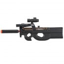 WellFire D90 Low Powered Airsoft Submachine Gun w/ Shooting Target (Black)