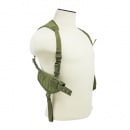VISM Ambidextrous Horizontal Shoulder Holster/Double Mag Pouch (OD Green)