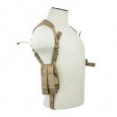 VISM Ambidextrous Horizontal Shoulder Holster/Double Mag Pouch (Tan)