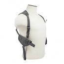 VISM Ambidextrous Horizontal Shoulder Holster/Double Mag Pouch (Urban Gray)