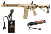 Lancer Tactical Gen 4 Valiant M4 AEG Airsoft Rifle Battery & Charger Combo (Tan)
