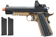 Ed Brown 1911 SOCOM GBB Airsoft Pistol w/ Red Dot Sight Magazine Combo by Lancer Tactical