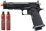 Zion Arms ZA11 MOD 1 Hi-Capa GBB Airsoft Pistol Green Gas Combo (Black)