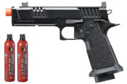 Zion Arms ZA11 MOD 2 Hi-Capa GBB Airsoft Pistol Green Gas Combo (Black)