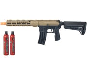 Mayo Gang MGC4 MK4 MWS GBBR Gas Blowback Airsoft Rifle Magazine Combo (Two-Tone)