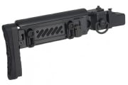 ACW Telescopic Buttstock w/ Cheek Riser For GHK AKM (V3) GBBR Airsoft Rifles (Black)
