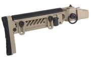 ACW Telescopic Buttstock w/ Cheek Riser For GHK AKM (V3) GBBR Airsoft Rifles (Dark Earth)