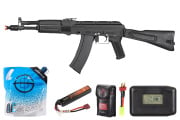Double Bell AK-105 AEG Airsoft Rifle W/ Folding Stock Battery & Charger Combo