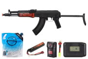 LCT MG-MS Carbine AEG Airsoft Rifle Battery & Charger Combo (Black/Wood)