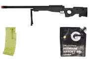 Well M1196B Bolt Action Airsoft Sniper Rifle W/ Folding Stock Ammo Combo