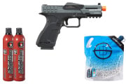 Poseidon CSI XG8 GBB Airsoft Pistol Green Gas Combo (Metal/Gray)